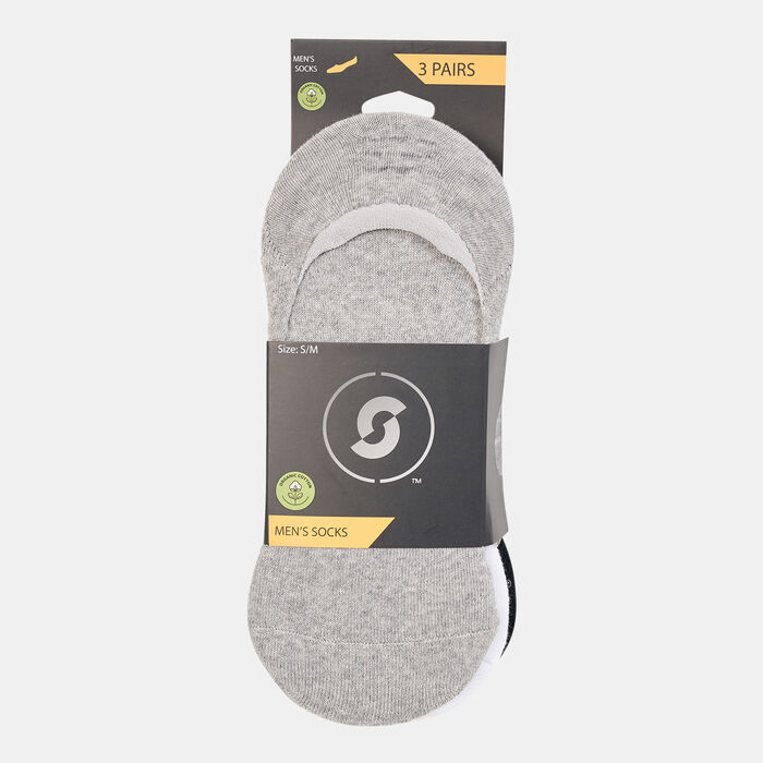 Sun and Sand Sports Men's Half-Cushioned No-Show Socks (3 Pack) - S/M Black image number 1
