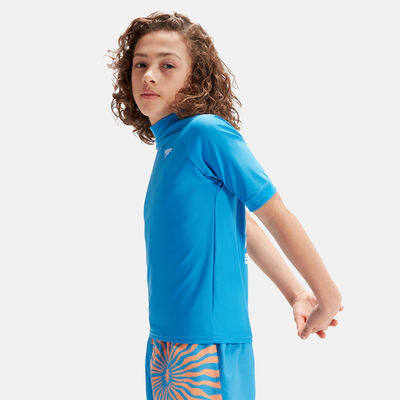 Speedo Kids' Printed Rashguard Blue