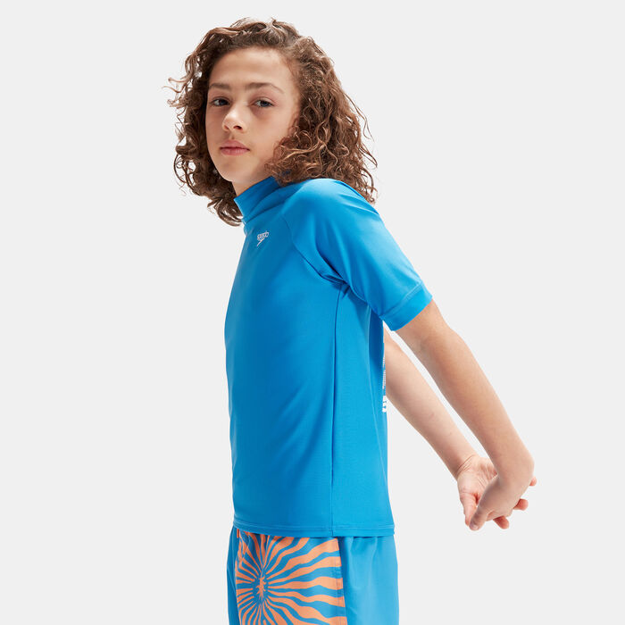 Speedo Kids' Printed Rashguard Blue image number 0