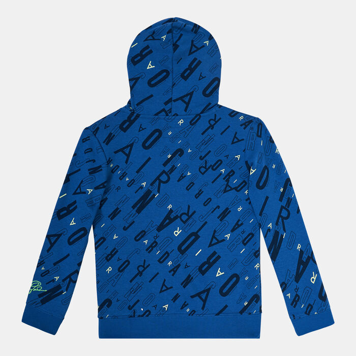 Jordan Kids' Essentials Hybrid French Terry Hoodie Blue image number 1
