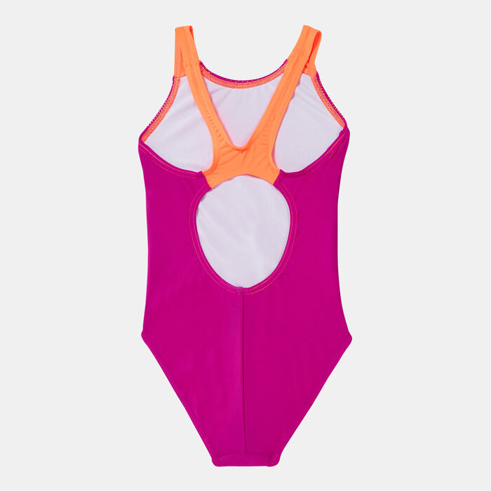 Speedo Kids' Tech Placement Muscleback Swimsuit Black image number 1