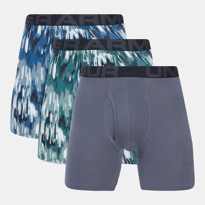 Under Armour Men's CC 6-inch Novelty Boxers (3 Pack) Blue Under Armour Men's CC 6-inch Novelty Boxers (3 Pack) Blue image number 0