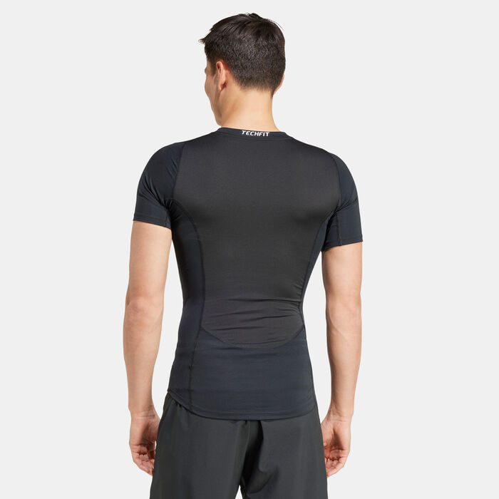 adidas Men's TECHFIT Training Compression Top Black adidas Men's TECHFIT Training Compression Top Black image number 1