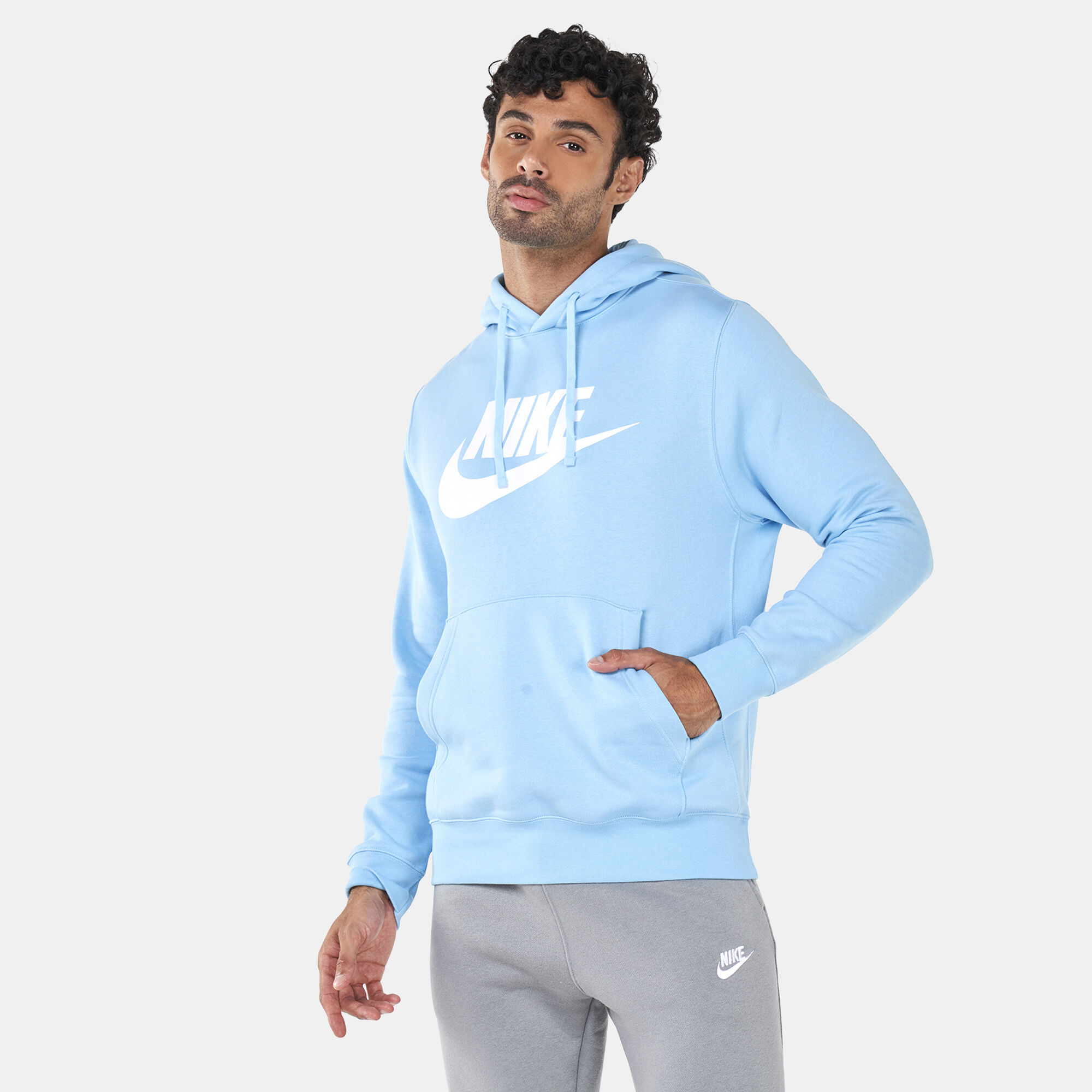 Men s Sportswear Club Fleece Hoodie Blue Nike in Qatar SSS