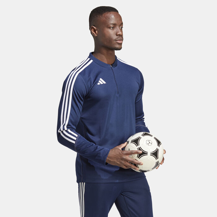 adidas Men's Tiro 23 Club Training Football Top Blue adidas Men's Tiro 23 Club Training Football Top Blue image number 2