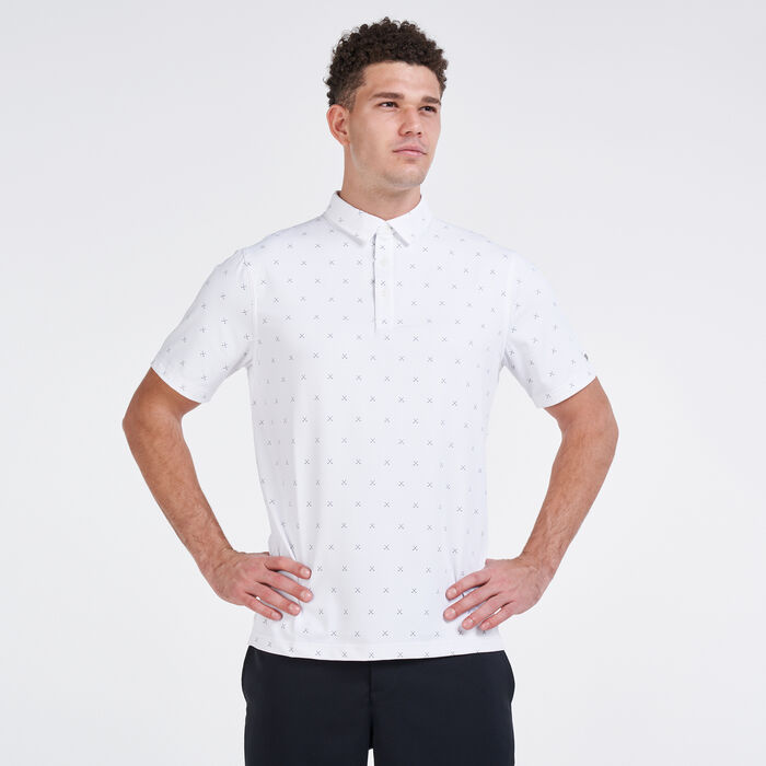 Nike Golf Men's Golf Dri-FIT Printed Polo Shirt White Nike Golf Men's Golf Dri-FIT Printed Polo Shirt White image number 0