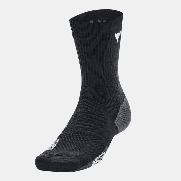 Under Armour Project Rock Armour Dry Playmaker Crew Socks (1 Pair) Black image number 0