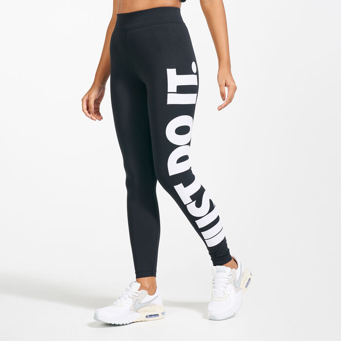 Nike Women's Sportswear Essential Just Do It Leggings Black image number 0