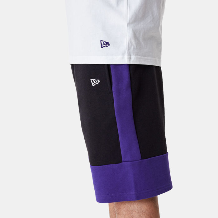 New Era Men's NBA Los Angeles Lakers Colourblock Shorts Black image number 3