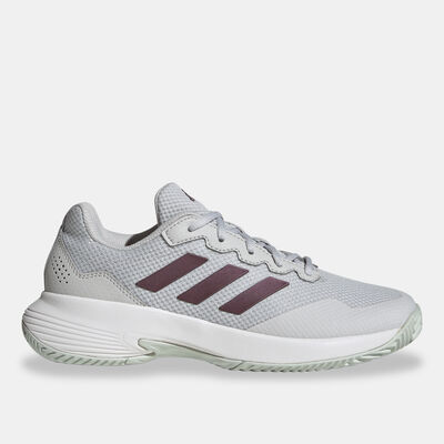 adidas Women's GameCourt 2.0 Tennis Shoe Grey