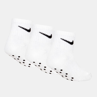 Nike Kids' No-Slip Gripper Ankle Socks (3 Pack) Multi