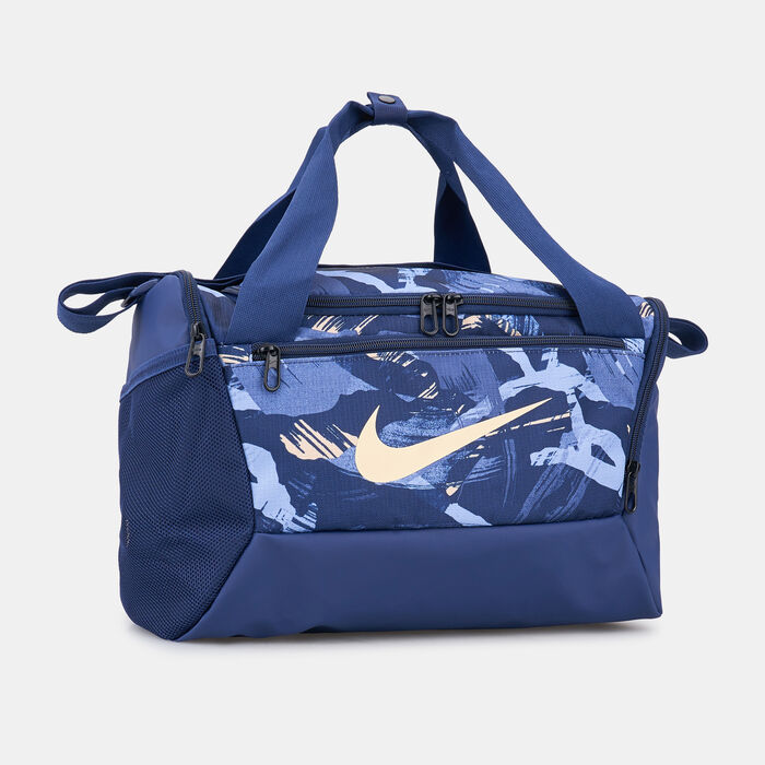 Nike Brasilia Printed Duffel Bag Blue Nike Brasilia Printed Duffel Bag Blue image number 1