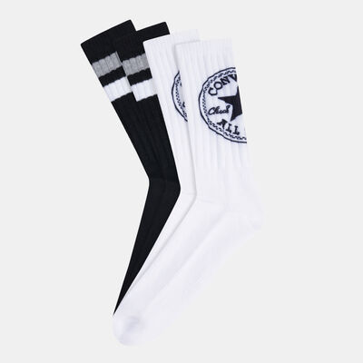 Converse 361 Chuck Patch Crew Socks (2 Pack) White