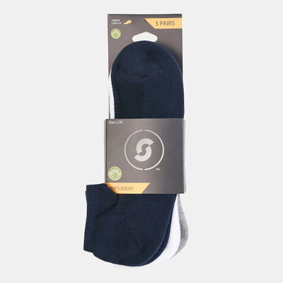 Sun and Sand Sports Men's Sports Ankle Socks (3 Pack) - L/XL White Sun and Sand Sports Men's Sports Ankle Socks (3 Pack) - L/XL White