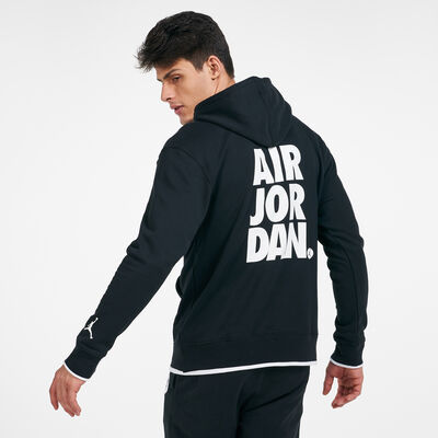 Jordan Men's Jumpman Classics Printed Fleece Pullover Hoodie Black