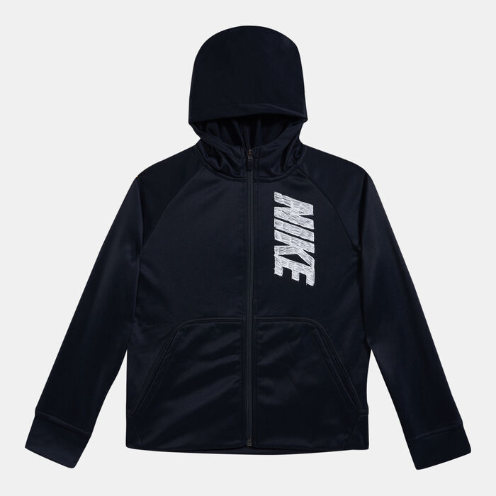 Nike Kids' Thermal Full-Zip Hoodie (Older Kids) Black image number 0