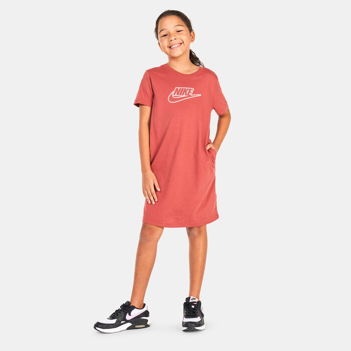 Nike Kids' Sportswear Futura T-Shirt Dress Brown Nike Kids' Sportswear Futura T-Shirt Dress Brown image number 0