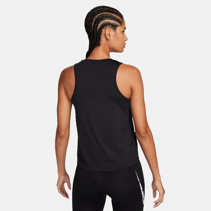 Nike Women's One Graphic Running Tank Top Black Nike Women's One Graphic Running Tank Top Black image number 1