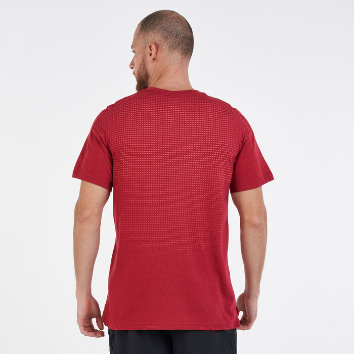 Nike Men's Pro Dri-FIT Burnout T-Shirt Red Nike Men's Pro Dri-FIT Burnout T-Shirt Red image number 1