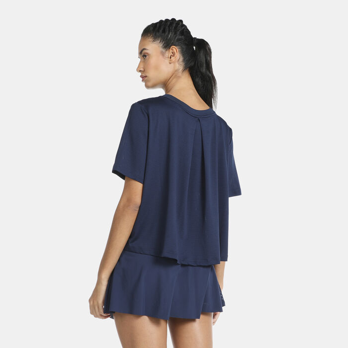 Nike Women's Court Advantage T-Shirt Blue Nike Women's Court Advantage T-Shirt Blue image number 1