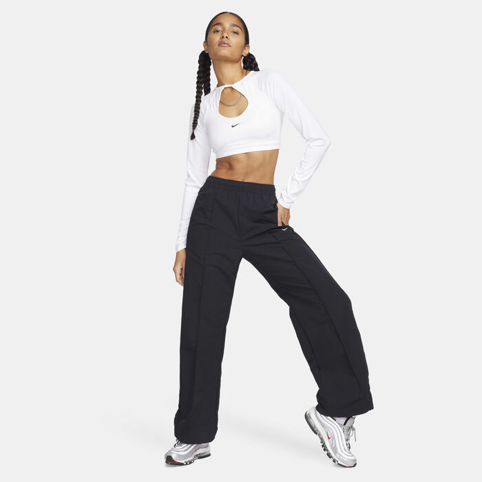 Nike Women's Sportswear Everything Wide Leg Trousers Black image number 6