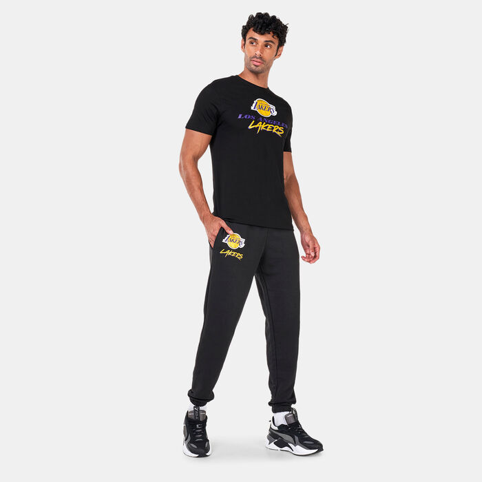 New Era Men's NBA Los Angeles Lakers Script Joggers Black image number 2