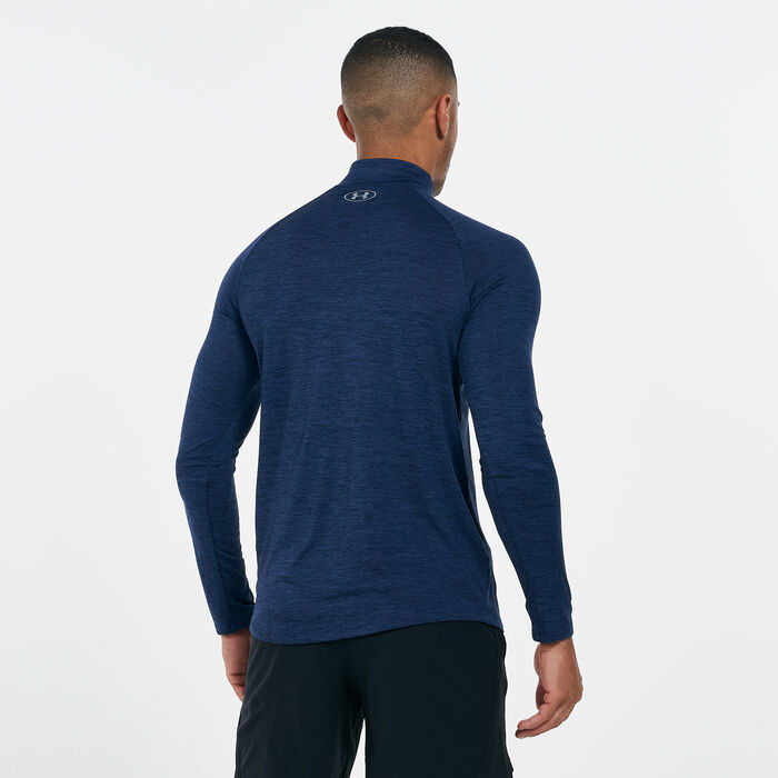 Under Armour Men's UA Tech™ 1/2 Zip T-Shirt Blue Under Armour Men's UA Tech™ 1/2 Zip T-Shirt Blue image number 1