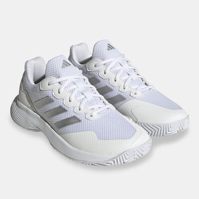 adidas Women's GameCourt 2.0 Tennis Shoe White