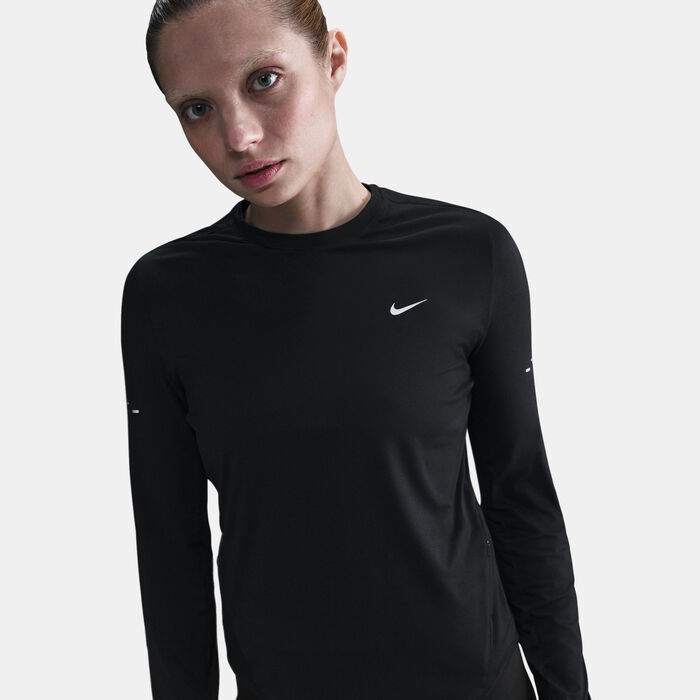Nike Women's Swift Dri-FIT UV Running Top Black image number 3