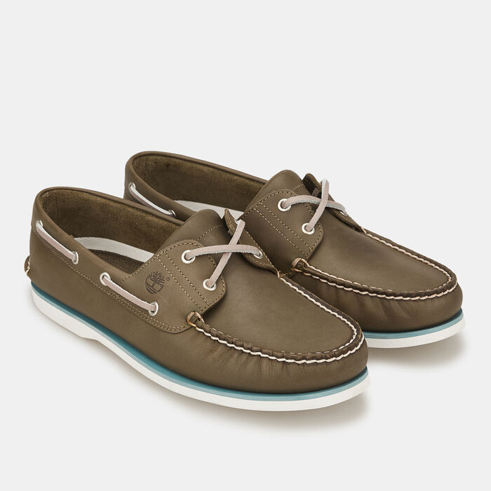 Timberland Men's Classic 2 Eye Boat Shoe Green image number 1