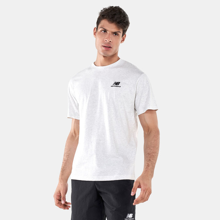New Balance Men's Uni-ssentials Cotton T-Shirt Grey New Balance Men's Uni-ssentials Cotton T-Shirt Grey image number 0