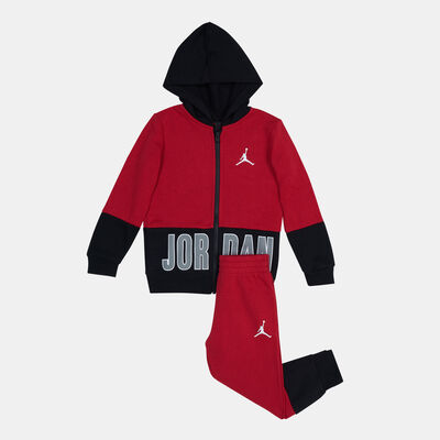 Jordan Kids' Baseline Full-Zip Set Red