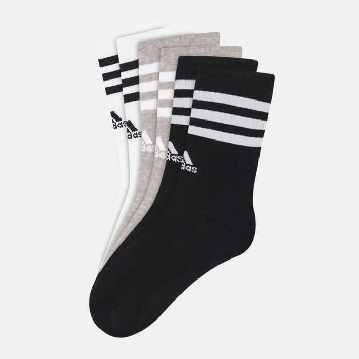 adidas Men's 3-Stripes Cushioned Crew Socks (3 Pack) Grey adidas Men's 3-Stripes Cushioned Crew Socks (3 Pack) Grey image number 0