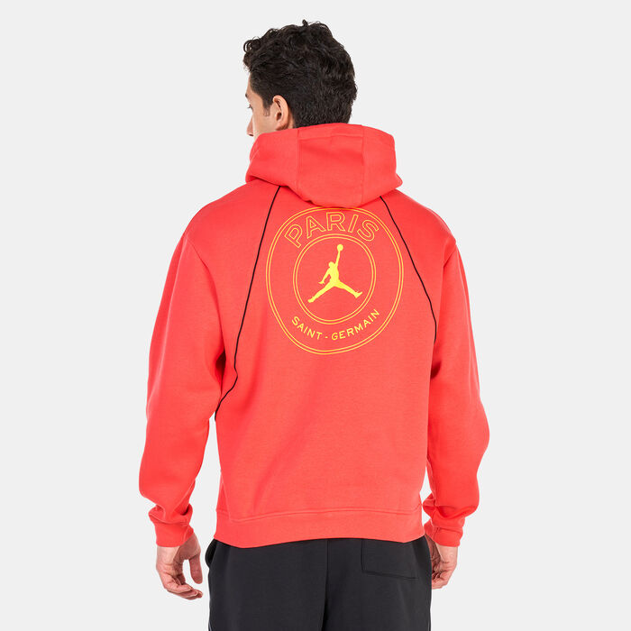 Jordan Men's Paris Saint-Germain Fleece Hoodie Red image number 1