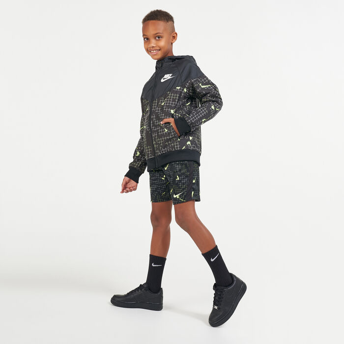 Nike Kids' Windrunner Allover Print Jacket yellow Nike Kids' Windrunner Allover Print Jacket yellow image number 2
