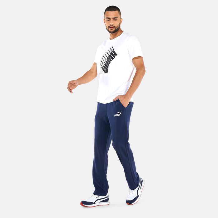 PUMA Men's Essentials Logo Sweatpants Blue PUMA Men's Essentials Logo Sweatpants Blue image number 2