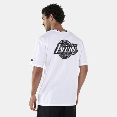 New Era Men's LA Lakers NBA Distressed T-Shirt White