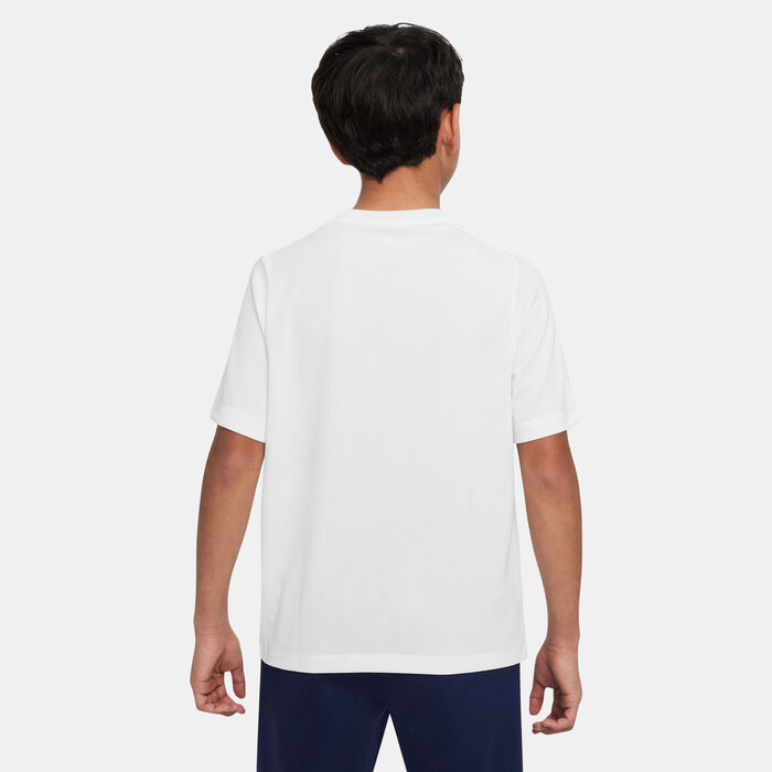 Nike Kids' Dri-FIT Printed T-Shirt (Older Kids) White Nike Kids' Dri-FIT Printed T-Shirt (Older Kids) White image number 1