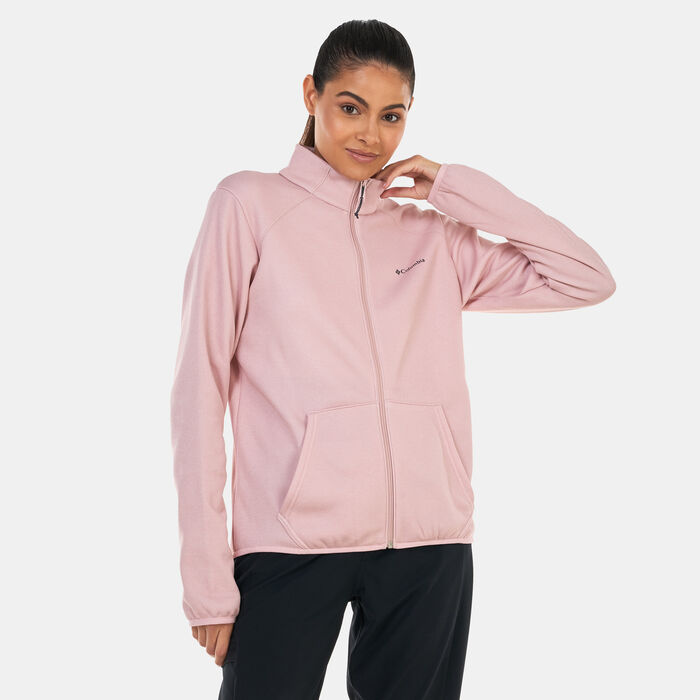 Columbia Women's Hike Tech Fleece Full-Zip Hoodie Red image number 0