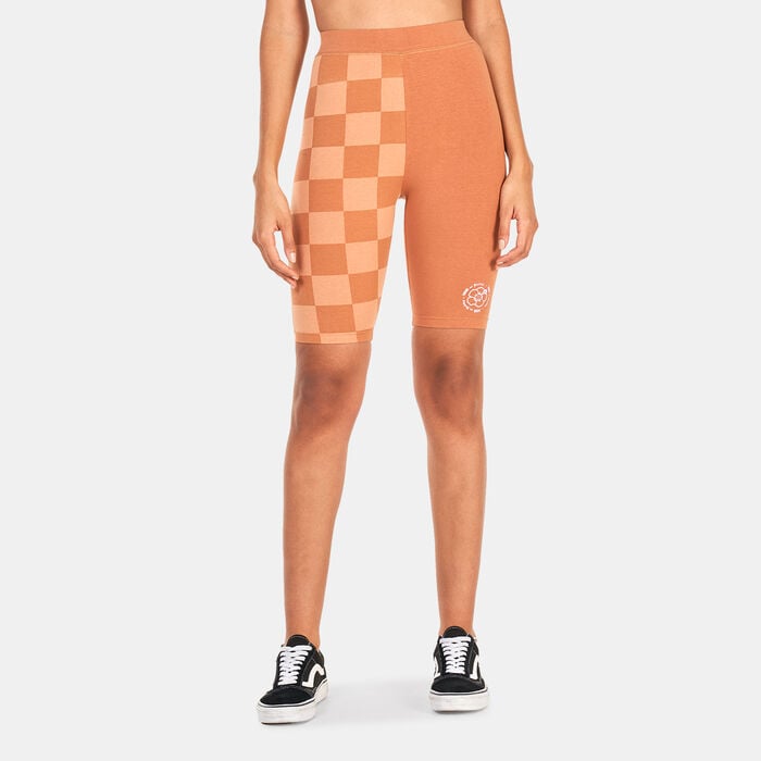 Vans Women's x EM on Holiday Bike Shorts Brown Vans Women's x EM on Holiday Bike Shorts Brown image number 0