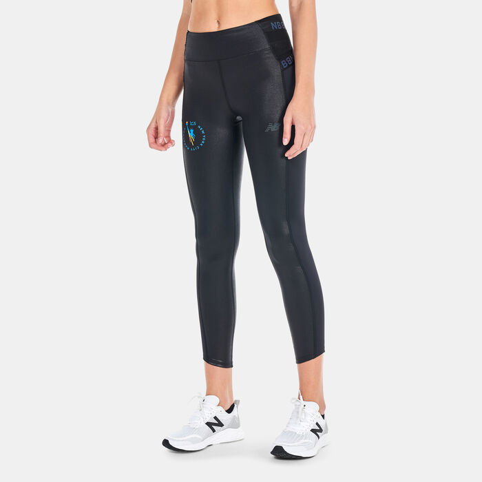 New Balance Women's NYC Marathon Q Speed 7/8 Leggings Black New Balance Women's NYC Marathon Q Speed 7/8 Leggings Black image number 0