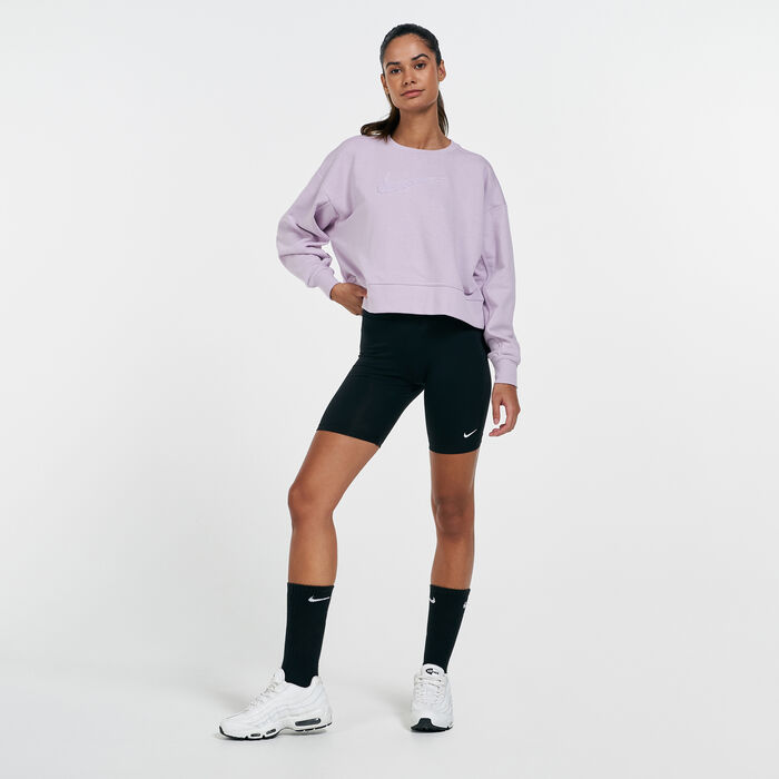 Nike Women's Dri-FIT Get Fit Crew Sweatshirt Purple image number 2