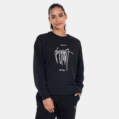 PUMA Women's Classics Sweatshirt Black PUMA Women's Classics Sweatshirt Black