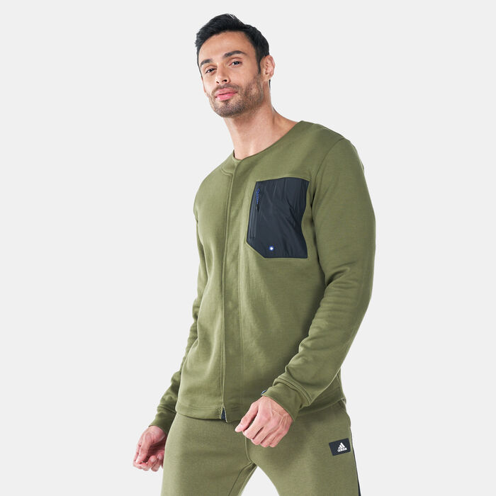 adidas Men's Sportswear Baseball Reverisble Track Jacket Green adidas Men's Sportswear Baseball Reverisble Track Jacket Green image number 0
