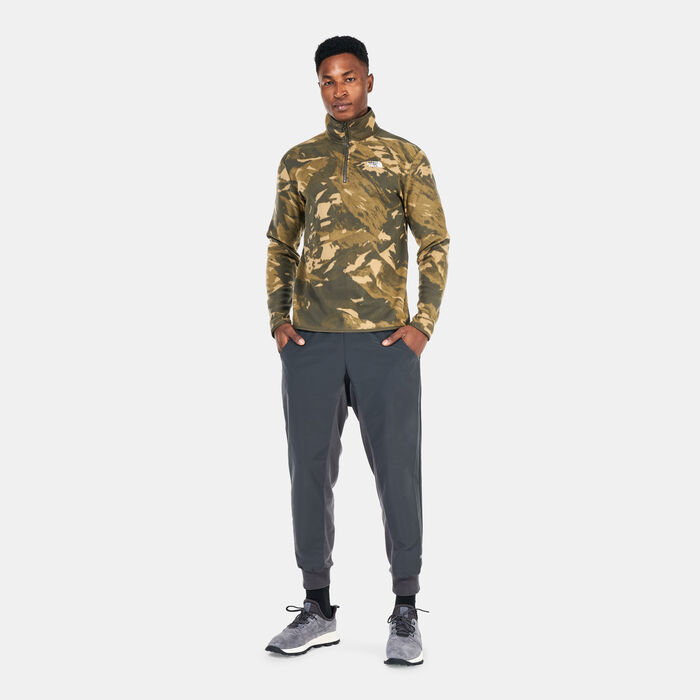 The North Face Men's 100 Glacier Sweatshirt Green image number 2