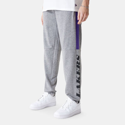 New Era Men's Los Angeles Lakers NBA Colour-Block Joggers Grey New Era Men's Los Angeles Lakers NBA Colour-Block Joggers Grey