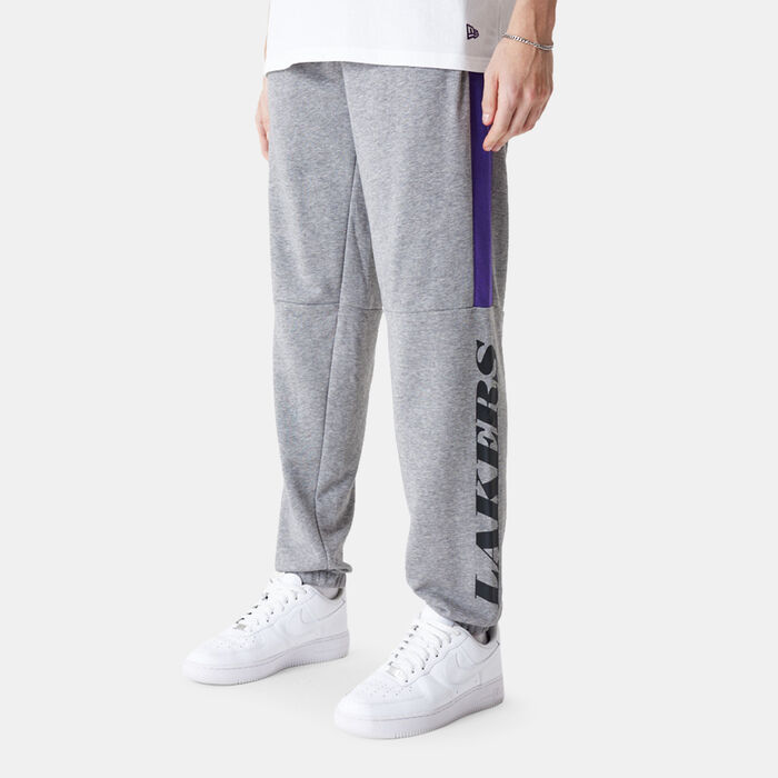 New Era Men's Los Angeles Lakers NBA Colour-Block Joggers Grey New Era Men's Los Angeles Lakers NBA Colour-Block Joggers Grey image number 0
