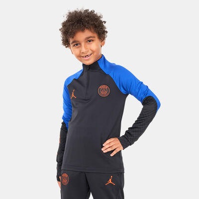 Jordan Kids’ Paris Saint-Germain Dri-FIT Strike Drill Away Football T-Shirt (Older Kids) Black