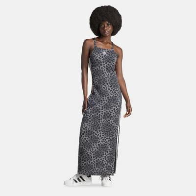 adidas Originals Women's Leopard Luxe Maxi Dress Black