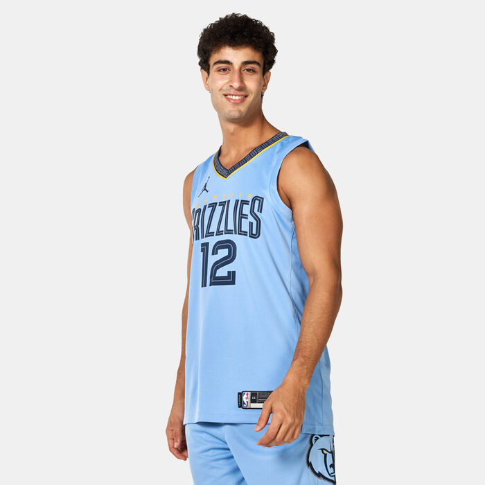 Jordan Men's NBA Ja Morant Memphis Grizzlies Statement Edition Swingman Basketball Jersey Blue Jordan Men's NBA Ja Morant Memphis Grizzlies Statement Edition Swingman Basketball Jersey Blue image number 0